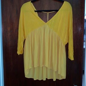 Forever 21 Satin Cutout Cami Mustard Size L